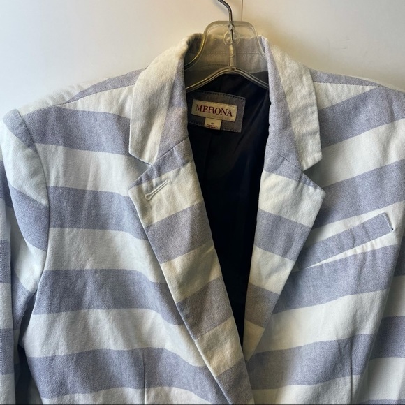Merona striped blazer size 8 - Picture 2 of 4